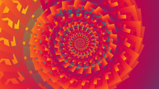 Circular red blue green generative - a blue center free wallpaper