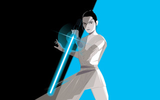 Woman white dress lightsaber blue 2 - a light saber free wallpaper