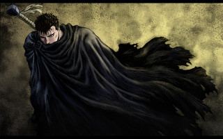 Man cape sword black cloak - a manga drawing free wallpaper for desktop