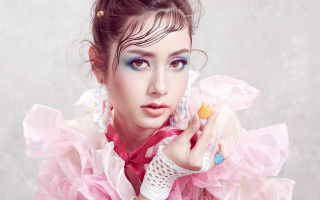 Pink dress makeup serious fashion - toyism free wallpaper
