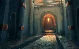 Hallway light clock wall end - the end of it free wallpaper