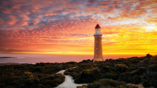 Lighthouse hill sunset trail water - a hill free wallpaper
