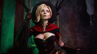 Cosplay renaissance woman sword green - a costume free wallpaper