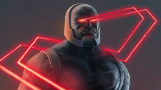 Cyborg glowing sword starry space - a black suit free wallpaper