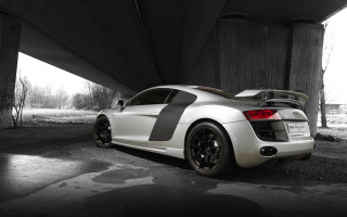 White sports car under bridge - andrew law free wallpaper