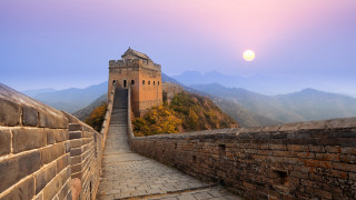 Stone wall tower mountain stairway - a tower free wallpaper