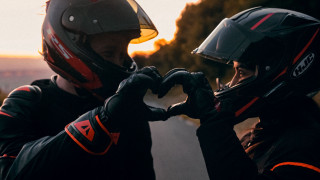 Romantic motorcycle helmet couple love - helmet free wallpaper