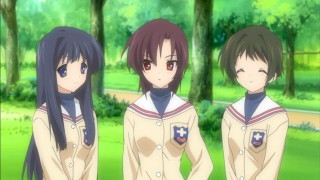 Anime girls park trees grass 2 - a park free wallpaper