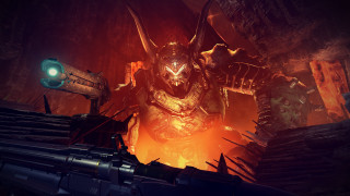 Demonic creature green light gun - a demonic looking creature free wallpaper