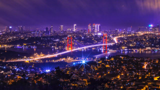 City skyline bridge river night 35 - alena aenami free wallpaper