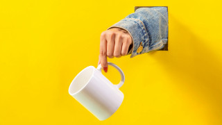 Hand coffee cup feminist art - product photo free wallpaper