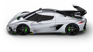 White sports car green doors - hyper detail free wallpaper