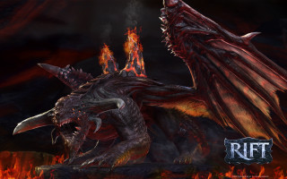 Dragon flamey head flamey tail - dragon art free wallpaper