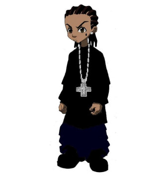 Cartoon person necklace cross black - concept art free wallpaper