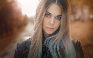 Woman blueeyes park portrait anka - anka zhuravleva free wallpaper