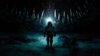 Cave man light fish aliens 2 - a dark cave free wallpaper