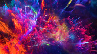 Psychedelic explosion colorful dark matte - psychedelic art free wallpaper