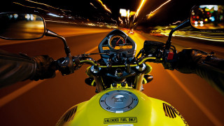 Motorcycle front speed night explosion - night time free wallpaper