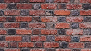 Brick wall red black clock - side and a clock free wallpaper