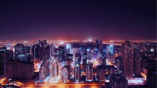 Night city lights urban architecture - amir zand free wallpaper