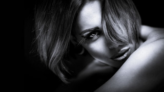 Woman long hair black background 6 - artur tarnowski free wallpaper