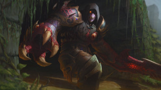 Giant forest creature red black - creature free wallpaper