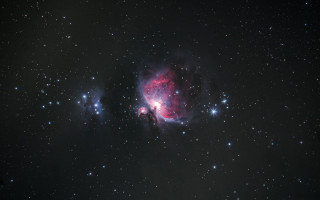 Star forming sky person balloons - the center of the picture free wallpaper