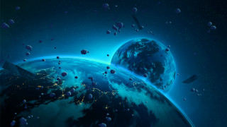 Space station planet satellite background - space free wallpaper