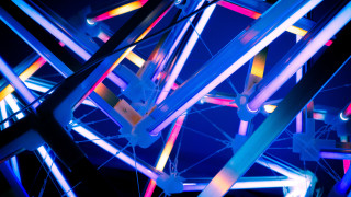 Colorful lights ceiling night blue - a ceiling free wallpaper