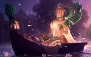 Woman dragon boat fantasy aurora - global free wallpaper for desktop