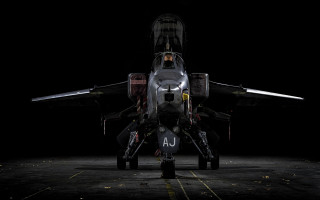 Fighter jet runway night lights - top of a runway free wallpaper