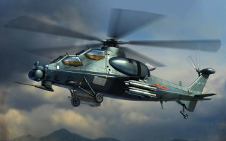 Helicopter clouds pilot jet military - cao zhibai free wallpaper