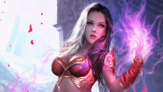 Woman bikini purple ball pink - a purple ball free wallpaper