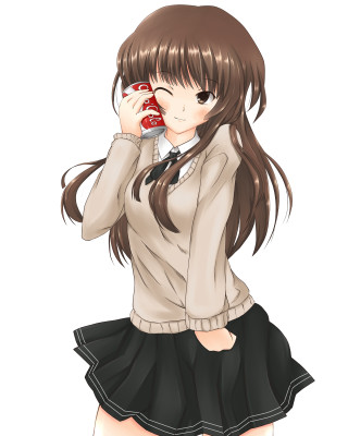 Girl skirt cellphone serious look - serious free wallpaper