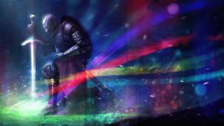 Fantasy man suit sword lightsaber - a man in a suit holding free wallpaper