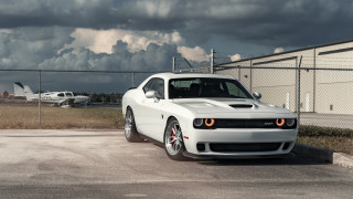 White car parking lot fence 4 - intimidating lighting free wallpaper