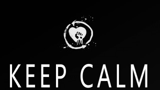 Keep calm skull black white - alex petruk ape free wallpaper