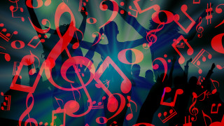 Funk dancing microphone musical notes - ella guru free wallpaper