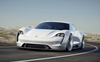 White sports car desert mountains - a road in the desert free wallpaper