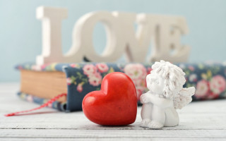 Angel heart love bokeh blurry - object free wallpaper