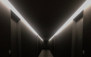Long hallway lights wall sunset - carol bove free wallpaper