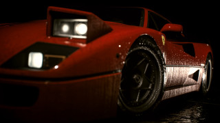 Red sports car black background 12 - cinematic focus free wallpaper