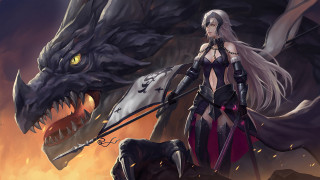 Jeanne d arc dragon fantasy - a sword next free wallpaper