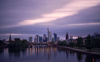 Berlin skyline dusk bridge cityscape - berlin secession free wallpaper
