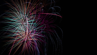 Fireworks night sky starry galaxy - a black sky background free wallpaper