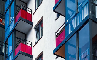 Tall building balconies windows bauhaus - de stijl free wallpaper
