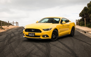Yellow mustang tiltshift detailed outdoor - near free wallpaper for desktop