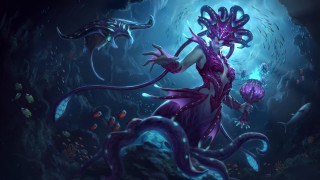 Purple dress octopus cave underwater - a cave free wallpaper
