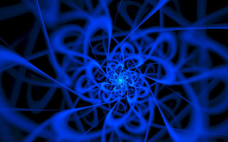 Blue abstract black background center - circular free wallpaper