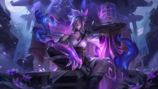 Woman bench sword purple flame 2 - a bench free wallpaper